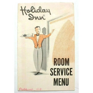 Vintage Holiday Inn Room Service Menu Continental Breakfast